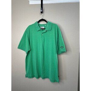 Callaway Golf Men's Polo green‎ polo 2XL short sleeve golf outdoor combed cotton
